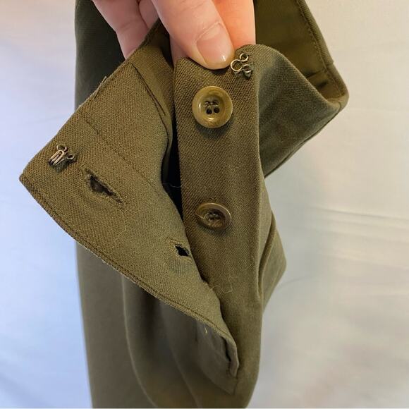 Anne Klein Wool Blend Dress Pants Women’s Size 12 Trousers‎ Olive High Waist - Picture 4 of 10